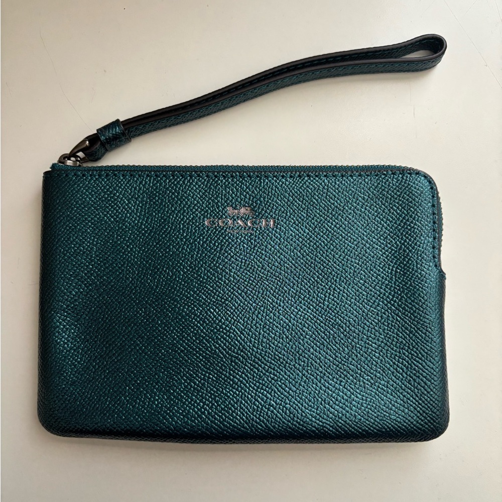 Coach Corner Zip Wristlet